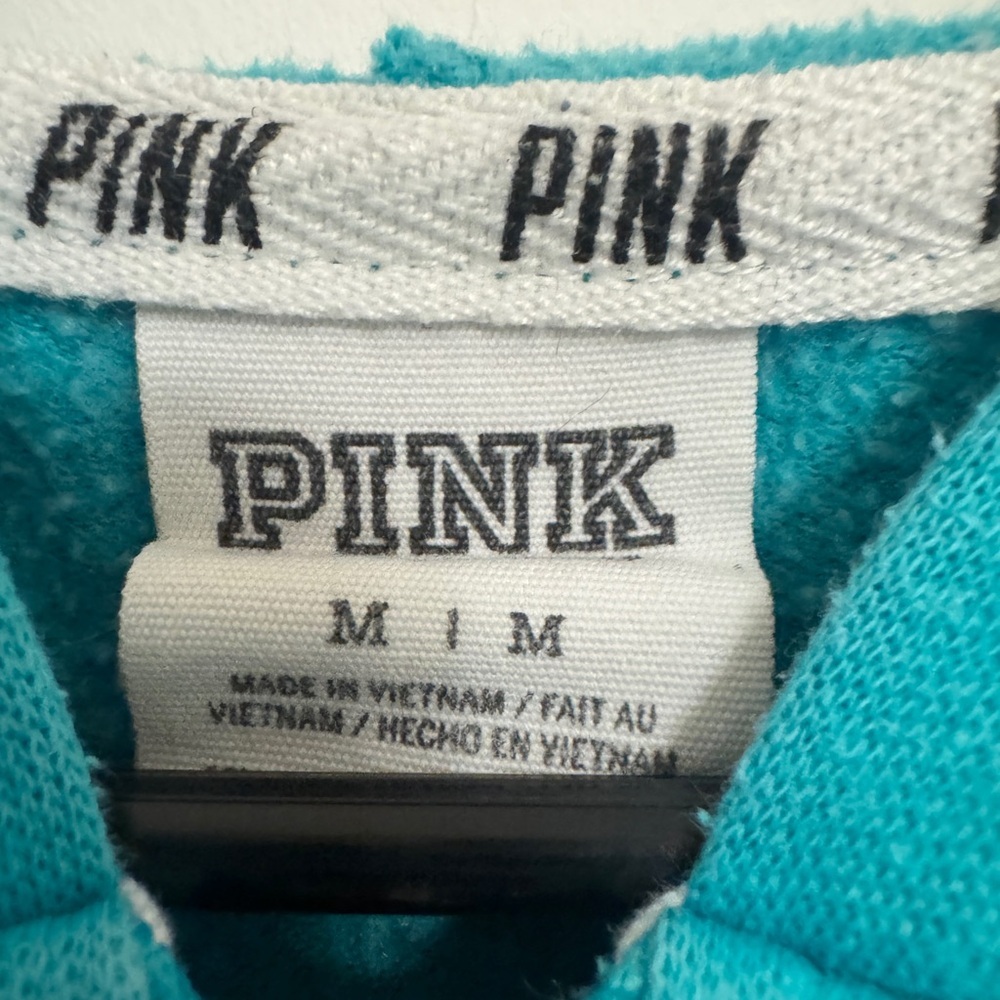 PINK Victoria's Secret Turquoise Hoodie - Picture 2 of 5